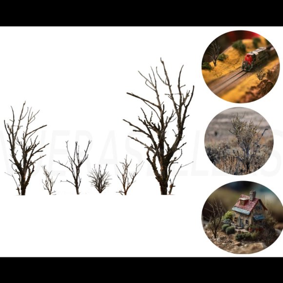 Miniature Tree sagebrush Railroad ho Scale Deciduous Wargaming Dollhouse Brown - Picture 1 of 1